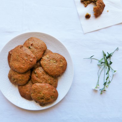 Biscuits pistache, citron vert