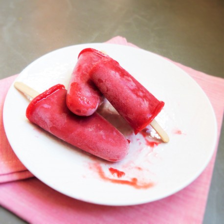 Popsicles pêche framboise