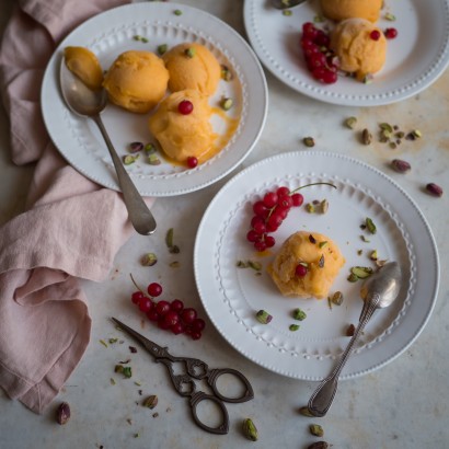 Sorbet abricot à la fleur d'oranger